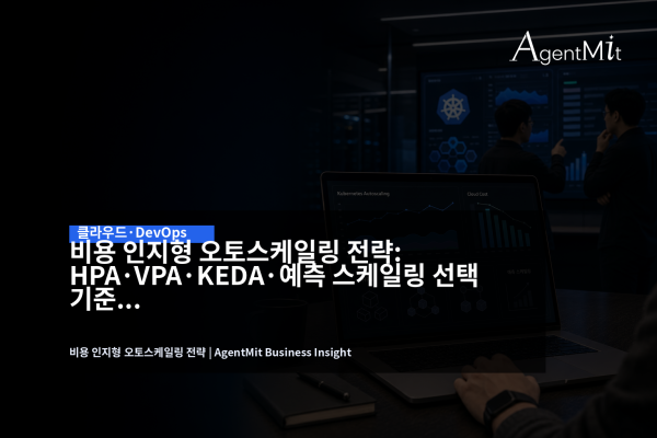 클라우드 비용 그래프와 Kubernetes 오토스케일링 대시보드를 함께 보는 DevOps 운영 장면