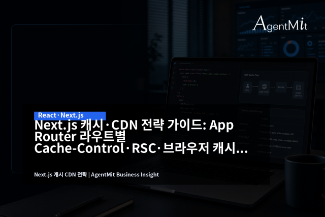Next.js 캐시는 속도 설정이 아니라 라우트·데이터·권한별 운영 정책이다.