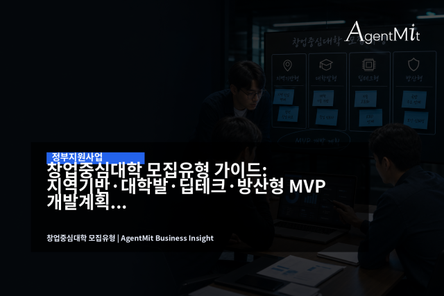 창업중심대학은 모집유형 선택과 MVP 개발 범위를 함께 설계해야 합니다.